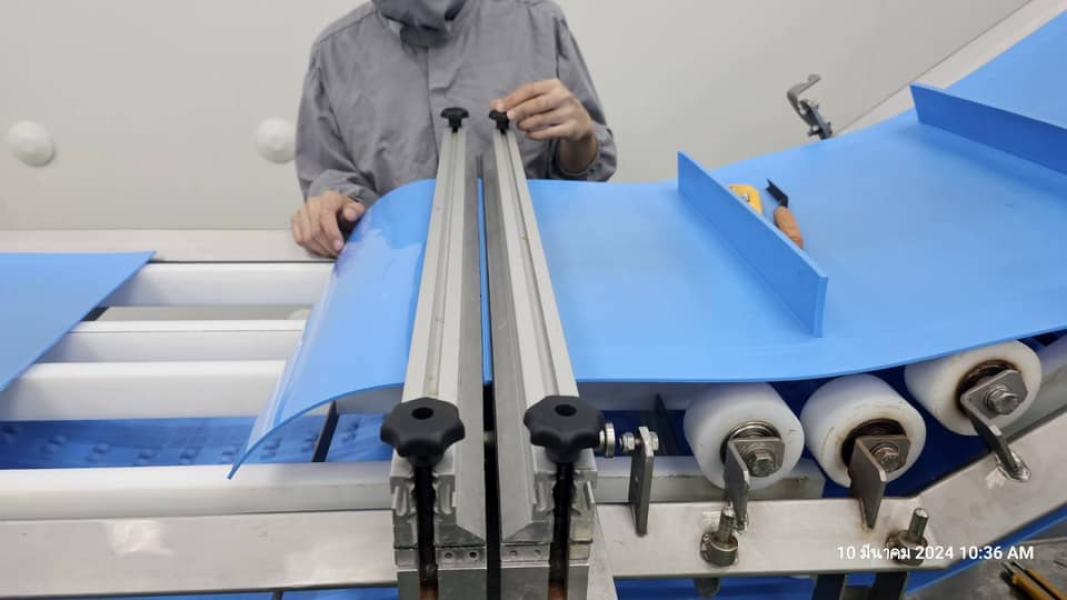 ติดตั้งสำเร็จ PU Positive Drive Belt สำหรับไลน์ลำเลียงอาหาร